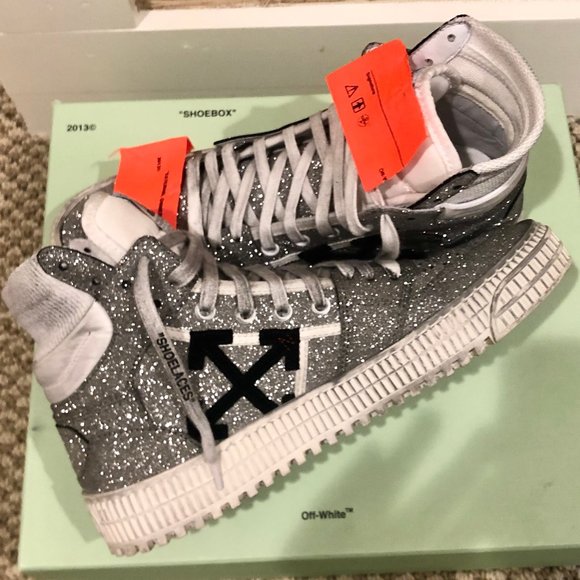 off white glitter high tops